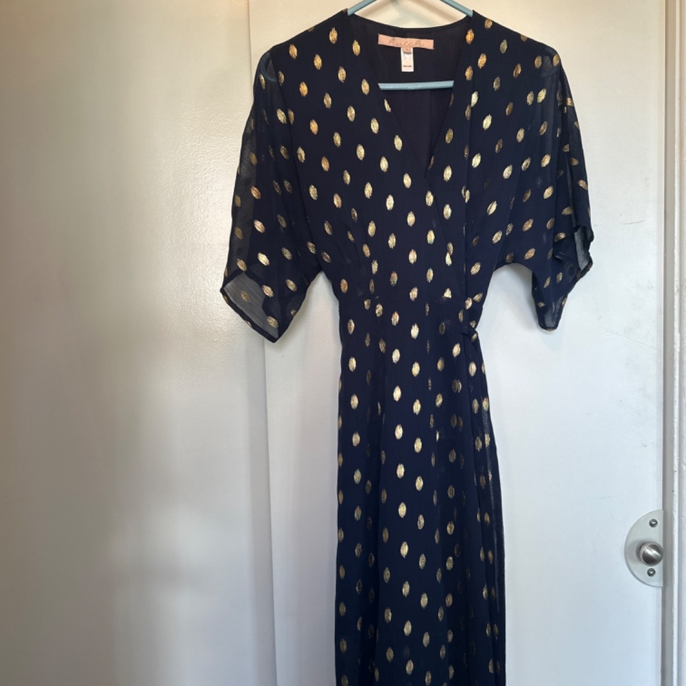 Hutch Blue Gold Wrap Dress - Picture 3 of 5